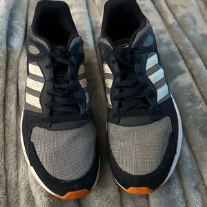 Adidas Men's Black, Blue, Gray, and Orange Sneakers ( final price)